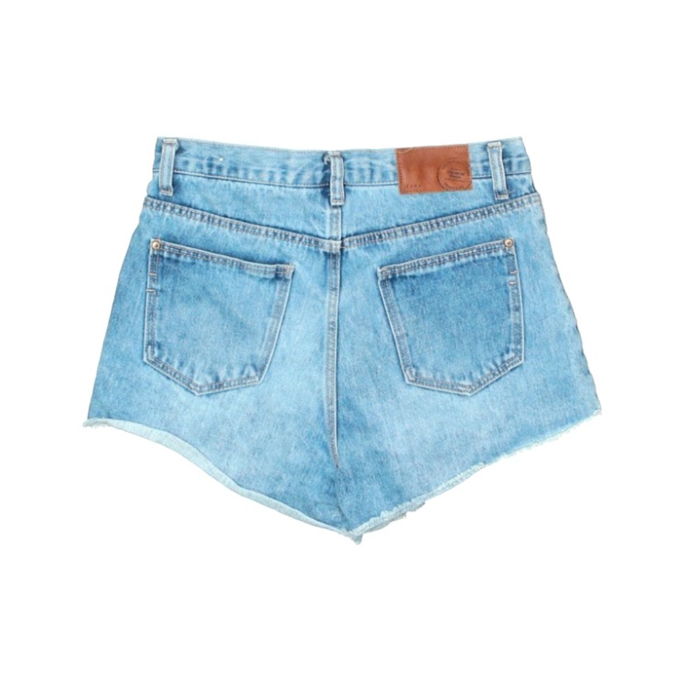 Zara High Waisted Denim Shorts 4